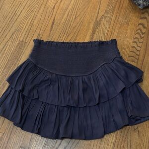 Navy blue ruffle skirt